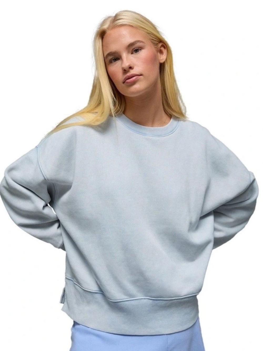 NWT AE Lux Light Blue Women's Crewneck Sweatshirt
